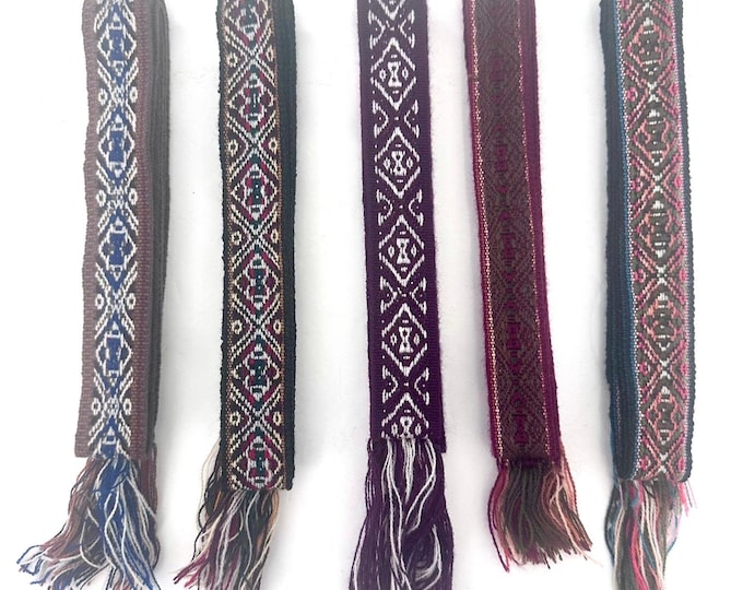 Woven Dance Ceremonial Sash Belt 1 w. x 62.5 l. Inches