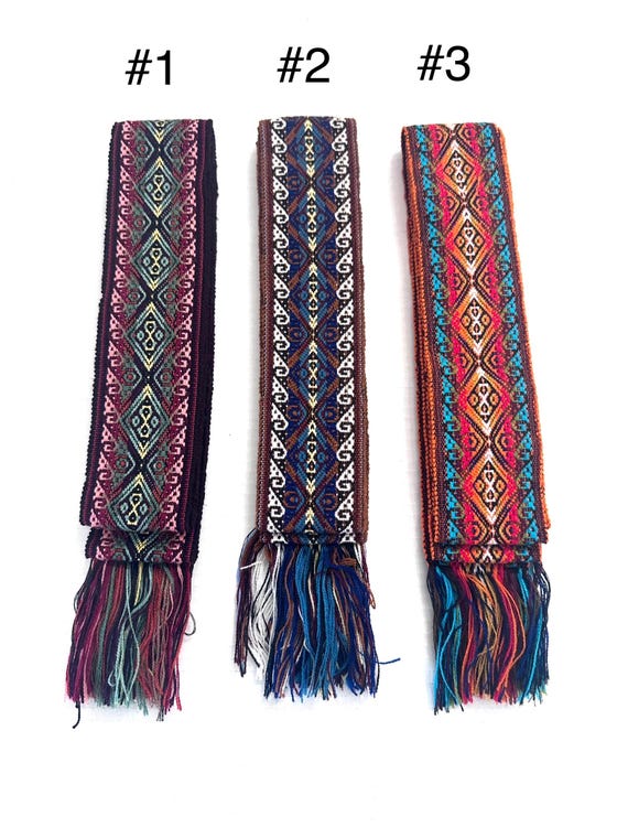 Woven Dance Ceremonial Sash Belt 2 1/4 x 82 Inches