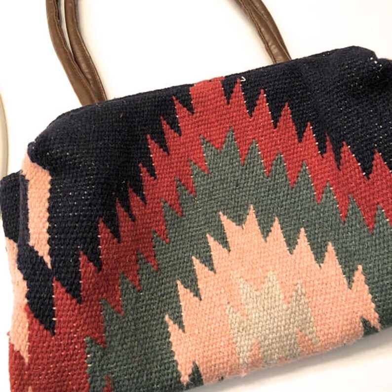Handmade Kilim Gypsy Tote Bag Vintage Kilim Bag Weekender bag.