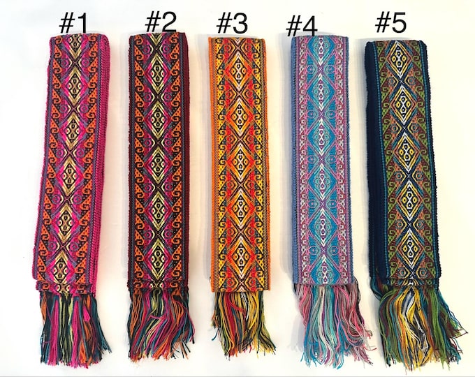 Woven Dance Ceremonial Sash Belt 2 1/4 x 82 Inches