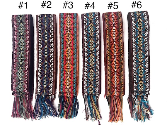 Woven Dance Ceremonial Sash Belt 2 1/4 x 82 Inches