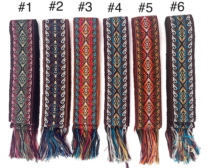 Woven Dance Ceremonial Sash Belt 2 1/4 x 82 Inches