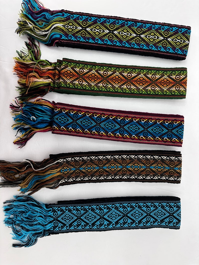 Woven Dance Ceremonial Sash Belt 2 1/4 x 82 Inches image 3