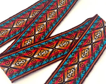 Woven Dance Ceremonial Sash Belt 2 1/4 x 82 Inches