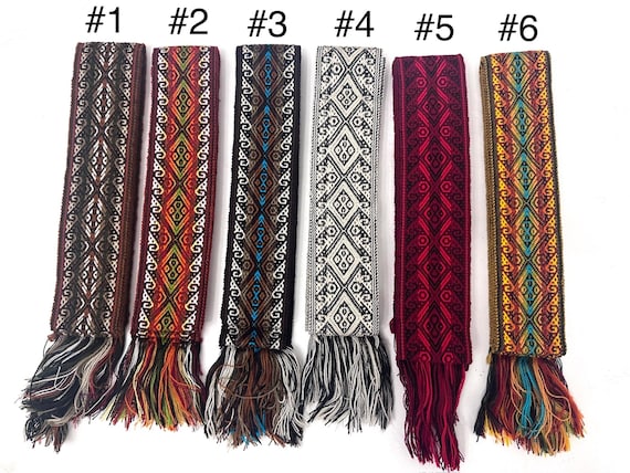 Woven Dance Ceremonial Sash Belt 2 1/4 x 82 Inches