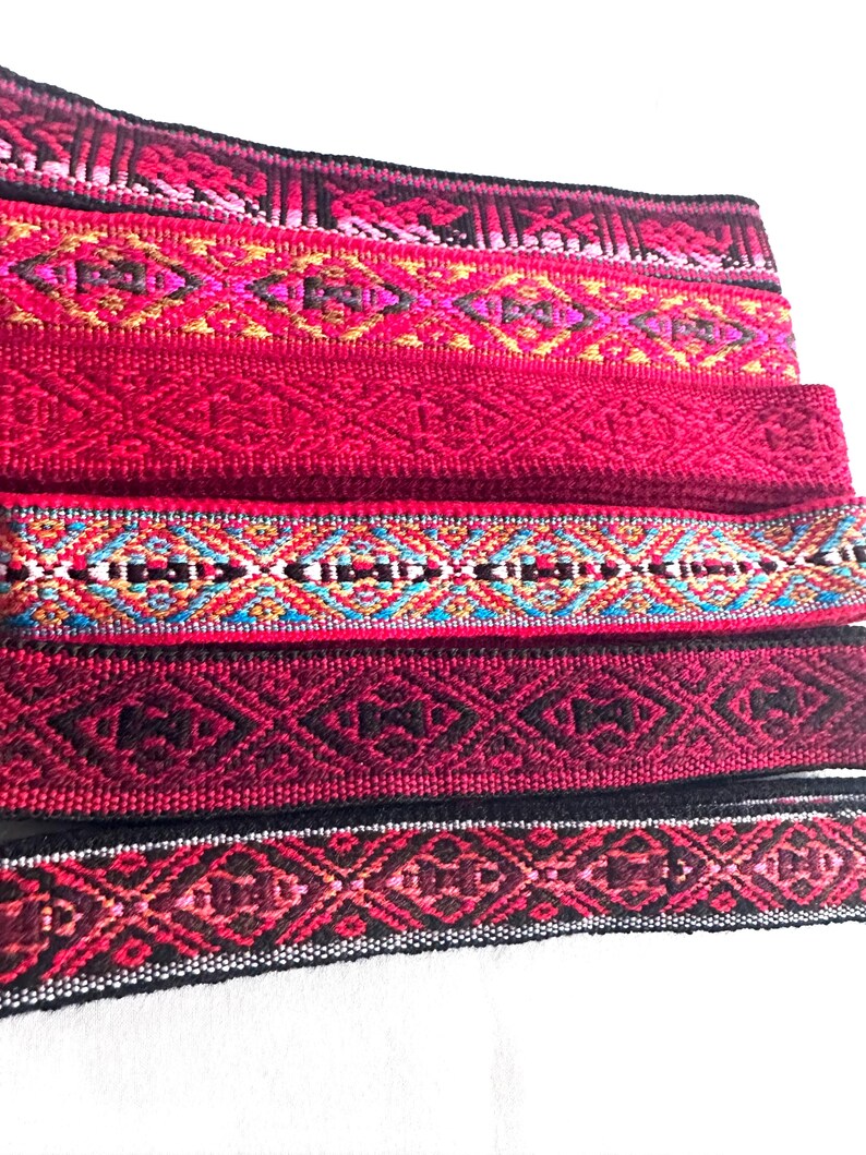 Woven Dance Ceremonial Sash Belt 1 w. x 62.5 l. Inches image 4