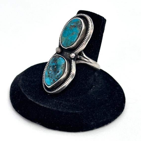 Size 7.75 Vintage Navajo Sterling Silver High Gra… - image 3