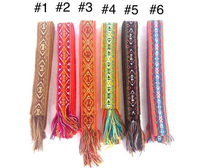 Woven Dance Ceremonial Sash Belt 1 w. x 62.5 l. Inches