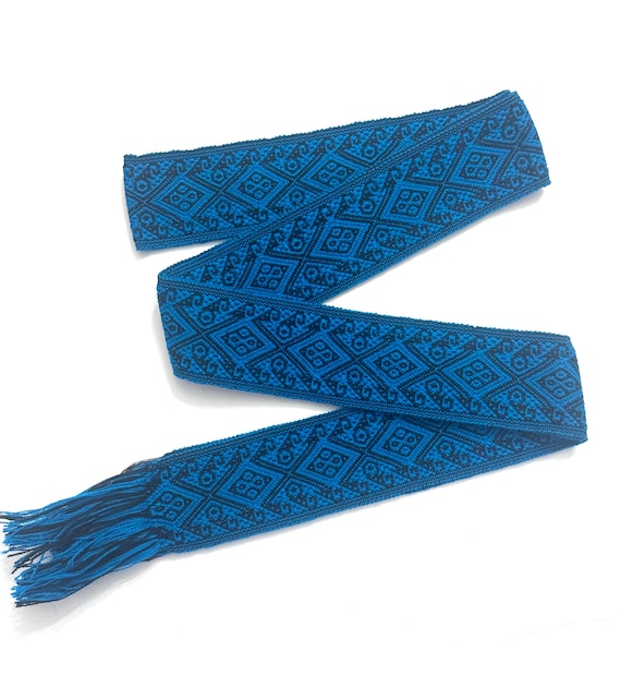 Woven Dance Ceremonial Sash Belt 2 1/4 x 88 Inches
