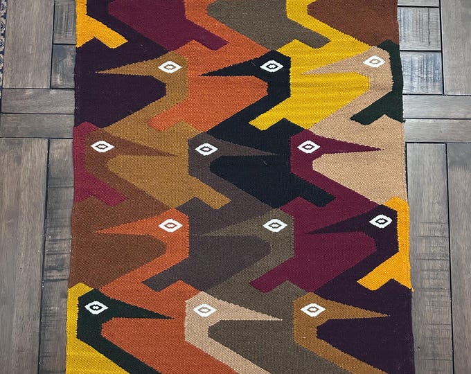 South American Tapestry, Ecuador, Otavalo. Wall Hanging Tapestry. Wool Rug