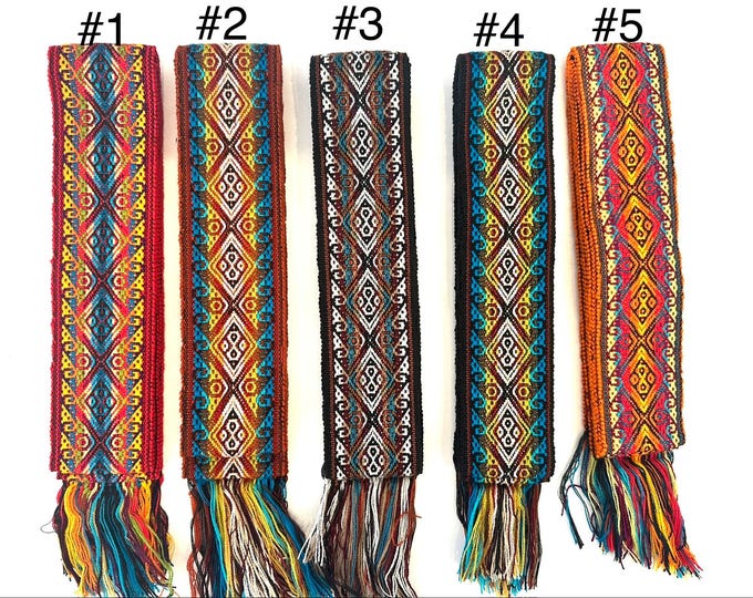 Woven Dance Ceremonial Sash Belt 2 1/4 x 82 Inches