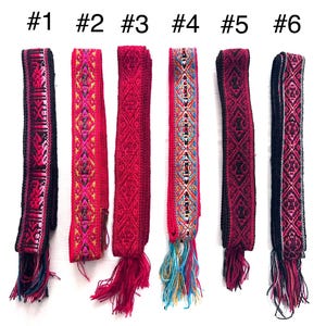 Woven Dance Ceremonial Sash Belt 1 w. x 62.5 l. Inches image 1