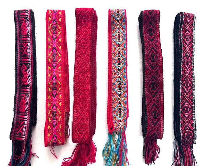 Woven Dance Ceremonial Sash Belt 1 w. x 62.5 l. Inches