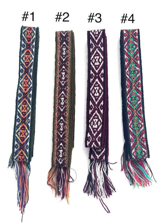 Woven Dance Ceremonial Sash Belt 1 w. x 62.5 l. Inches
