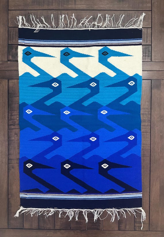 South American Tapestry, Ecuador, Otavalo. Wall Hanging Tapestry. Wool Rug