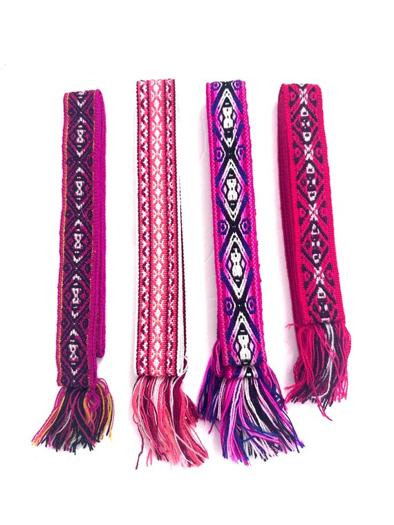 Woven Dance Ceremonial Sash Belt 1 1/8 w. x 63 l. Inches