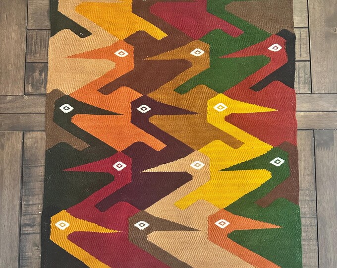 South American Tapestry, Ecuador, Otavalo. Wall Hanging Tapestry. Wool Rug