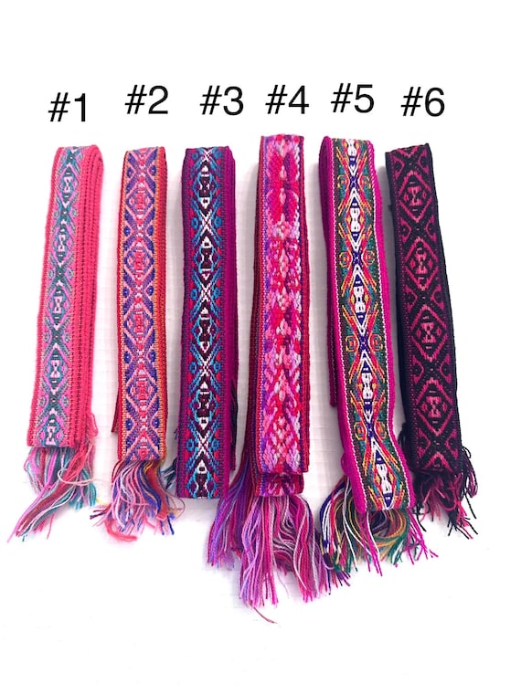 Woven Dance Ceremonial Sash Belt 1 w. x 62.5 l. Inches