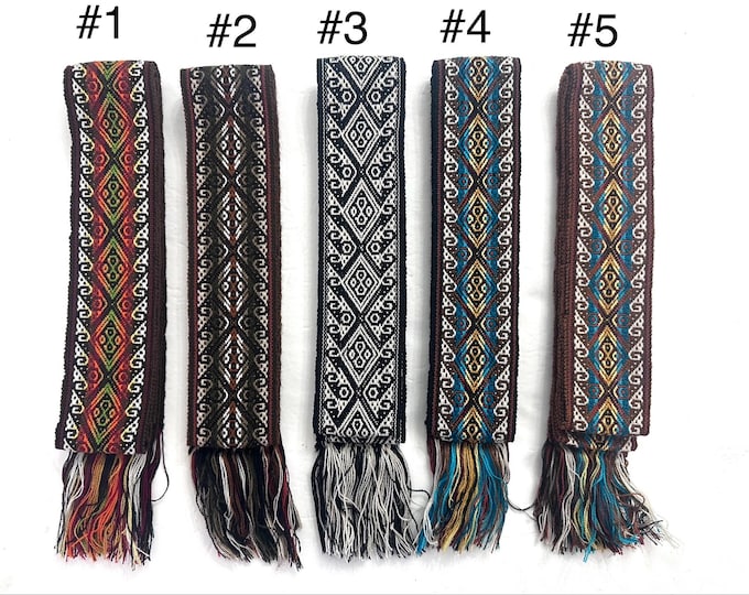 Woven Dance Ceremonial Sash Belt 2 1/4 x 82 Inches