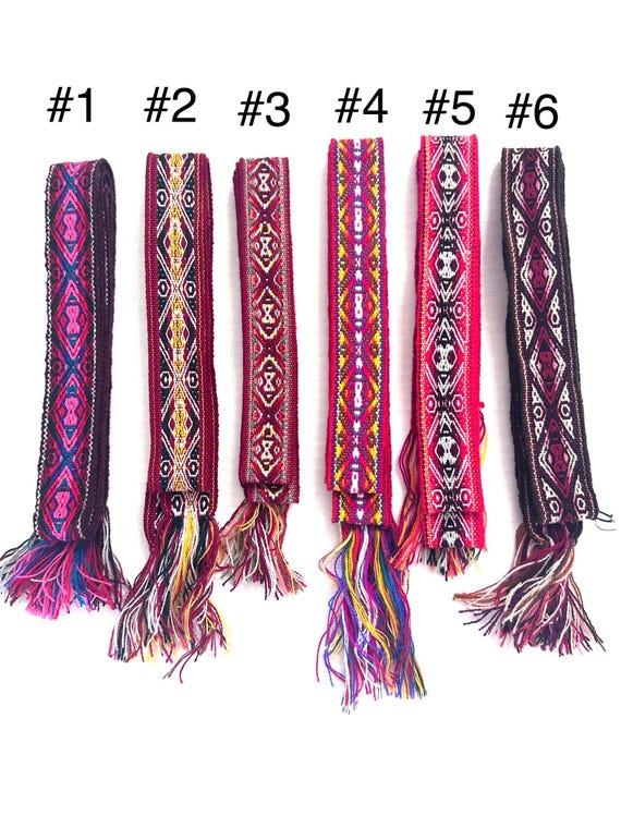 Woven Dance Ceremonial Sash Belt 1 w. x 62.5 l. Inches