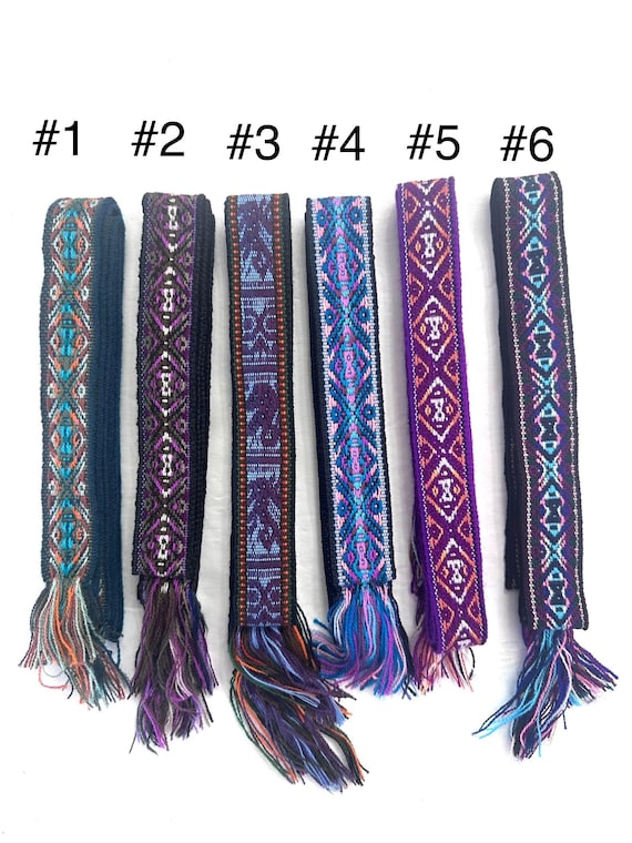 Woven Dance Ceremonial Sash Belt 1 w. x 62.5 l. Inches