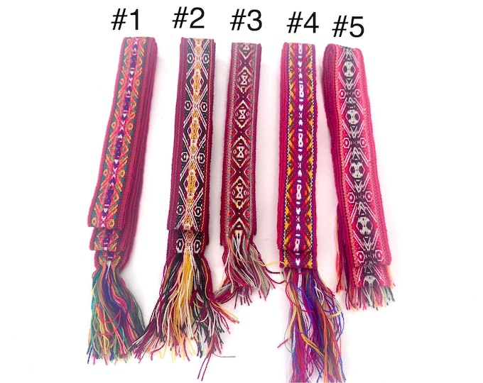 Woven Dance Ceremonial Sash Belt 1 w. x 62.5 l. Inches