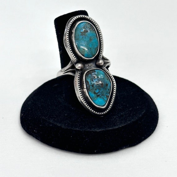 Size 7.75 Vintage Navajo Sterling Silver High Gra… - image 2