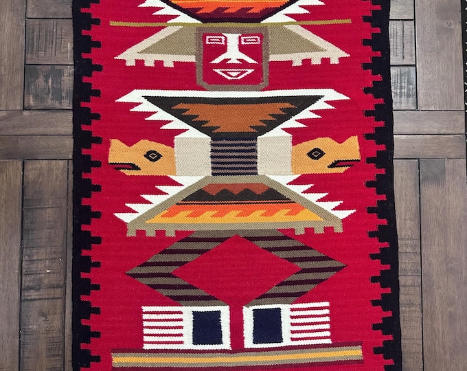 South American Tapestry, Ecuador, Otavalo. Wall Hanging Tapestry. Wool Rug