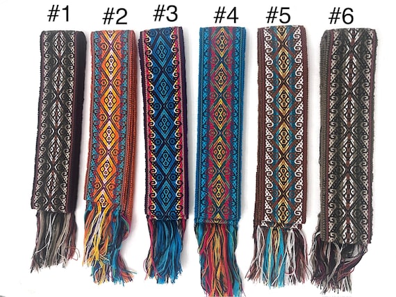 Woven Dance Ceremonial Sash Belt 2 1/4 x 82 Inches