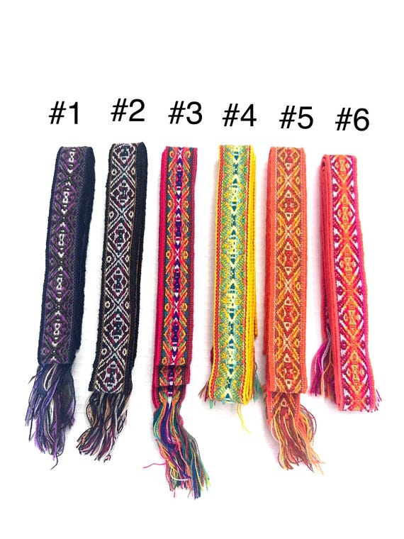 Woven Dance Ceremonial Sash Belt 1 w. x 62.5 l. Inches
