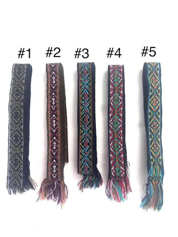 Woven Dance Ceremonial Sash Belt 1 w. x 62.5 l. Inches