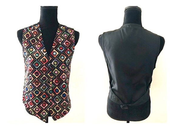 Vintage Ethnic Vest, Embroidered Vest - image 1