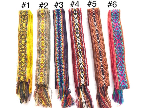 Woven Dance Ceremonial Sash Belt 1 w. x 62.5 l. Inches