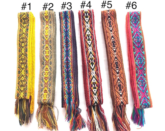 Woven Dance Ceremonial Sash Belt 1 w. x 62.5 l. Inches