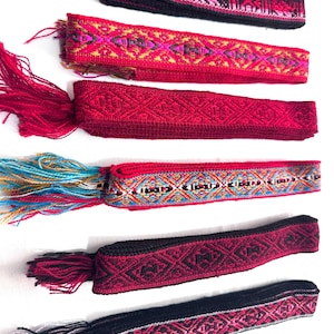 Woven Dance Ceremonial Sash Belt 1 w. x 62.5 l. Inches image 5