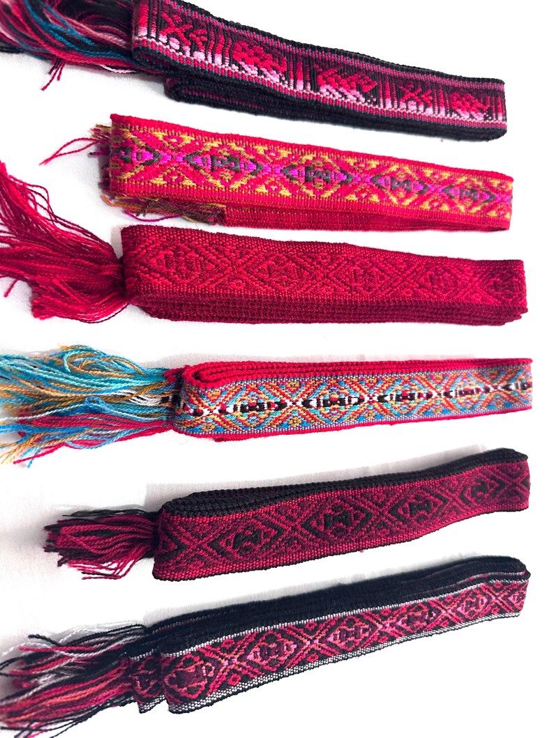 Woven Dance Ceremonial Sash Belt 1 w. x 62.5 l. Inches image 5