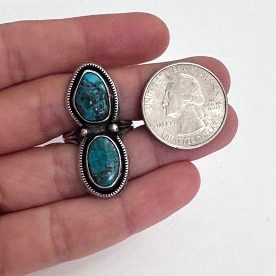 Size 7.75 Vintage Navajo Sterling Silver High Gra… - image 10