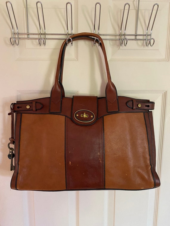 Fossil Vintage Reissue Weekender Brown Leather Sat