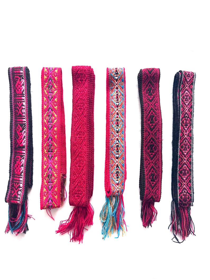 Woven Dance Ceremonial Sash Belt 1 w. x 62.5 l. Inches image 6