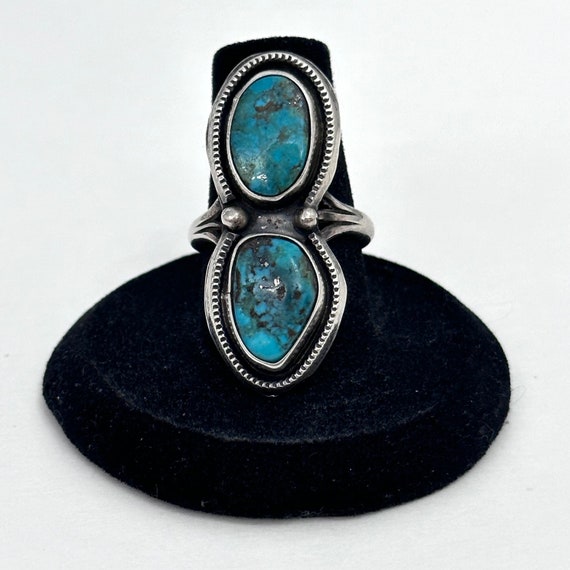 Size 7.75 Vintage Navajo Sterling Silver High Gra… - image 1