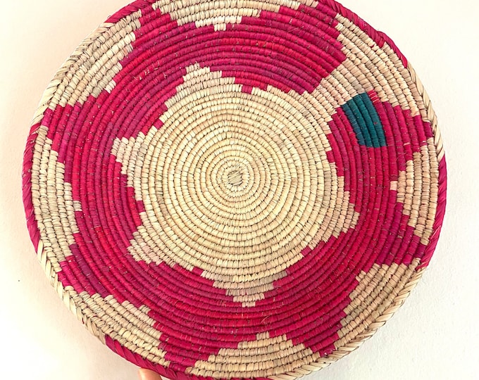 Woven Southwestern Basket, Bohemian Decor (13.5")