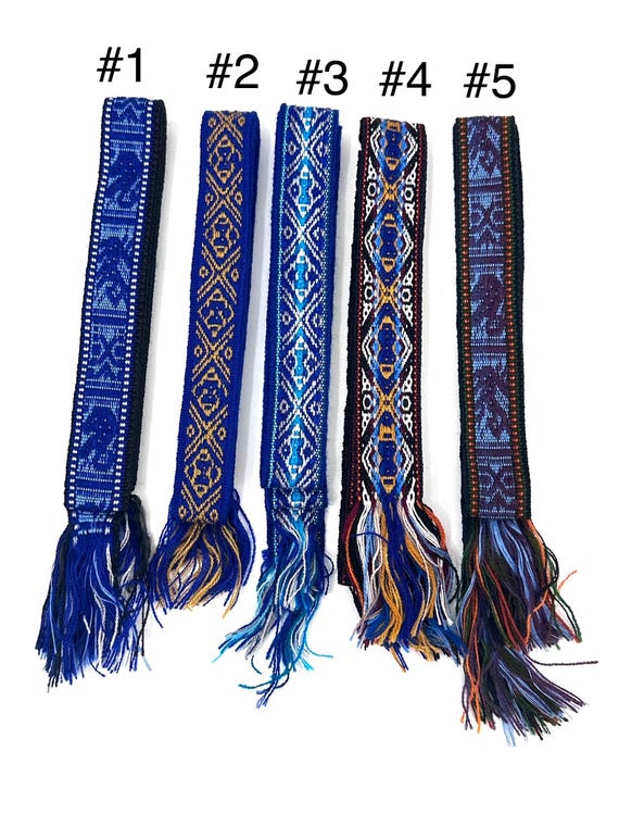 Woven Dance Ceremonial Sash Belt 1 w. x 62.5 l. Inches