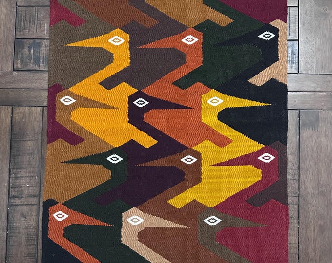 South American Tapestry, Ecuador, Otavalo. Wall Hanging Tapestry. Wool Rug