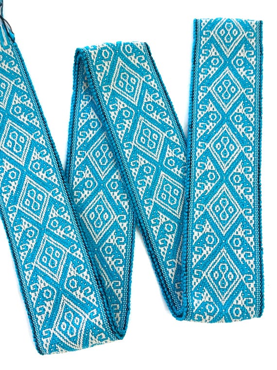 Woven Dance Ceremonial Sash Belt 2 1/4 x 82 Inches