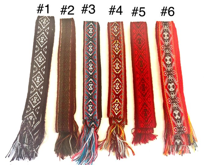 Woven Dance Ceremonial Sash Belt 1 w. x 62.5 l. Inches