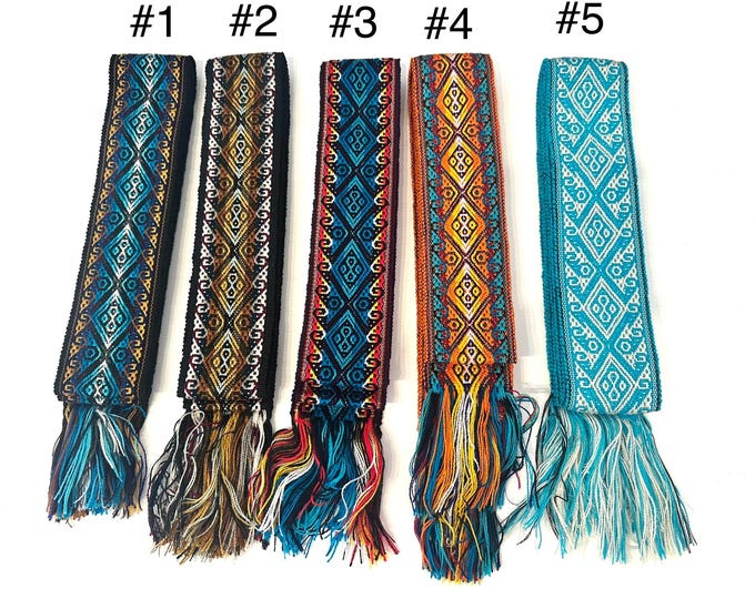 Woven Dance Ceremonial Sash Belt 2 1/4 x 82 Inches