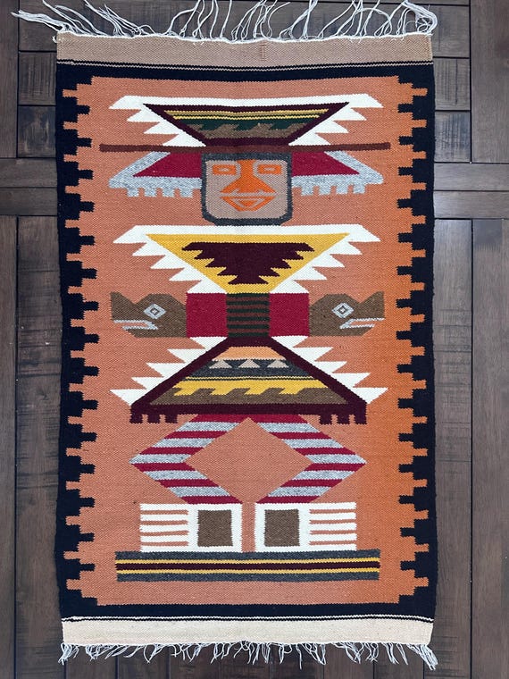South American Tapestry, Ecuador, Otavalo. Wall Hanging Tapestry. Wool Rug