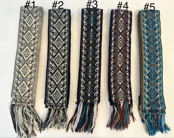 Woven Dance Ceremonial Sash Belt 2 1/4 x 82 Inches