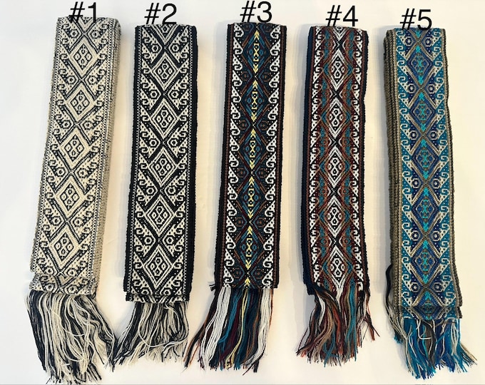 Woven Dance Ceremonial Sash Belt 2 1/4 x 82 Inches