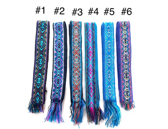 Woven Dance Ceremonial Sash Belt 1 w. x 62.5 l. Inches